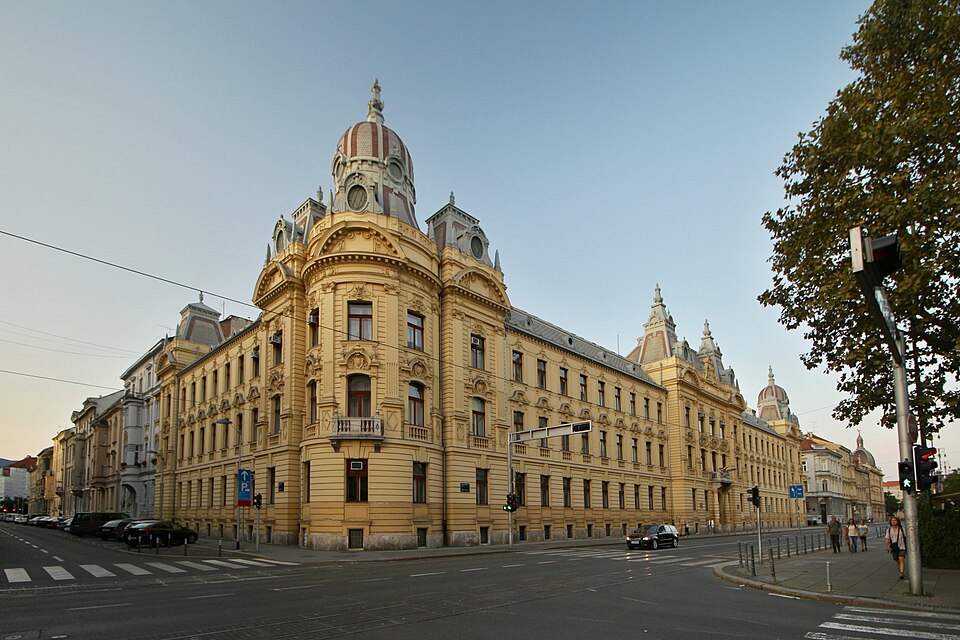 zagreb yellow building